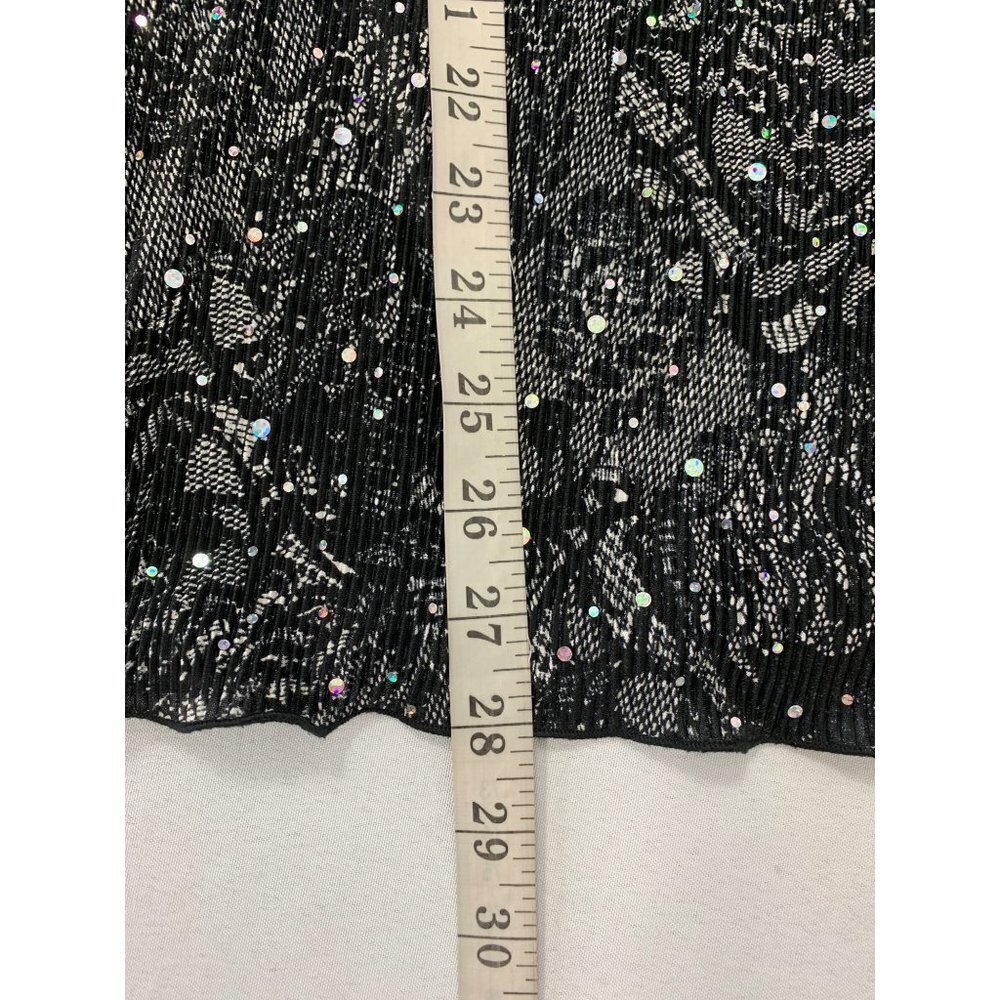 C.J. Banks Women's Black Sparkle Blouse - Picture 6 of 6